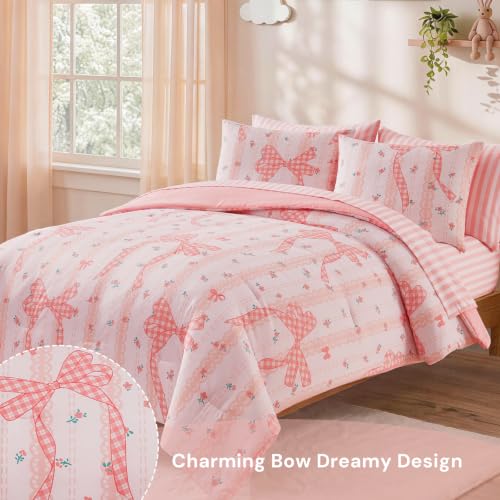 Twin XL Comforter Set with Sheets for Girls