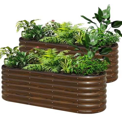 2 Pack Galvanized Steel Raised Garden Bed Kit (2 Count)
