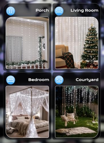 300 LED Fairy Curtain Lights