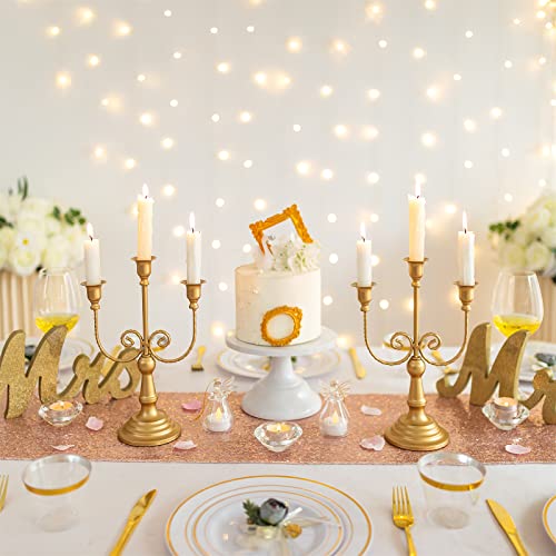 Gold Candelabra Candle Holders for Wedding Centerpieces