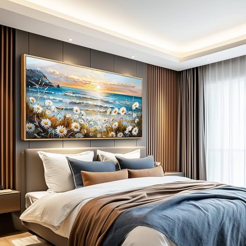 Canvas Wall Art For Living Room Farmhouse Bedroom Wall Decor For Restaurant Office Marine Landscape Painting Photos Watercolor Flowers Nature Artwork Walls Modern Home Decor 20x40 In