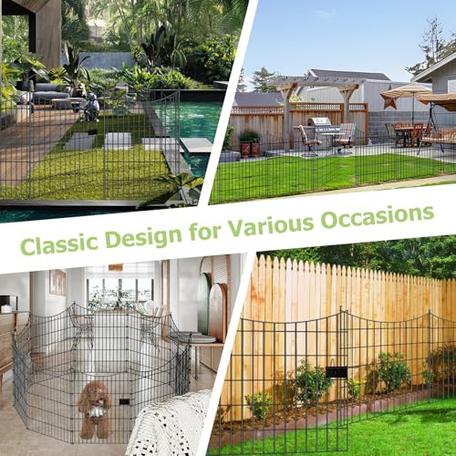 10‑Panel No‑Dig Garden Fence with Gate