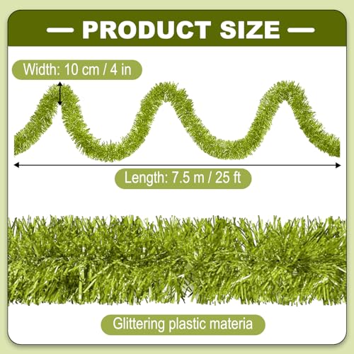 25 Feet Christmas Tinsel Garland