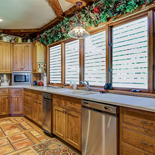 Window Privacy Film Striped with Tools