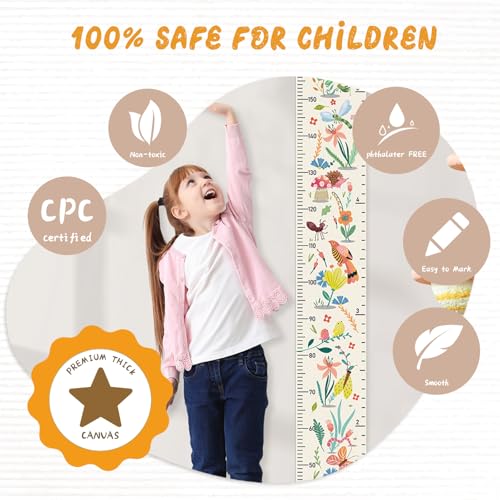 Personalized Name Growth Chart Wall Decor for Kids