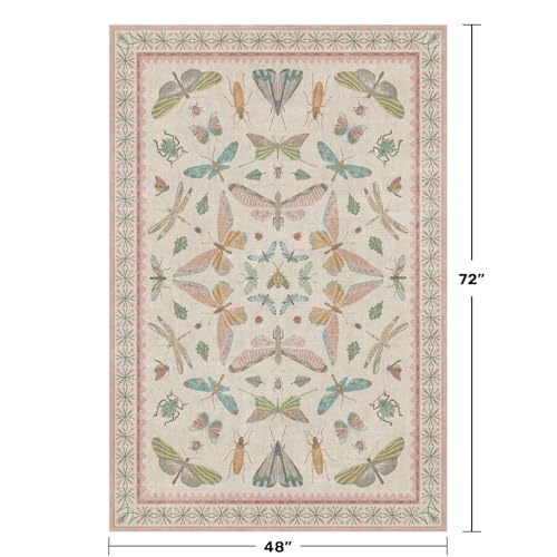 Neutral Girl Nursery Rug 4x6 (24 Sq Ft)