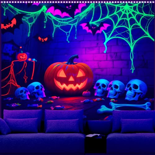 UV Reactive Halloween Tapestry