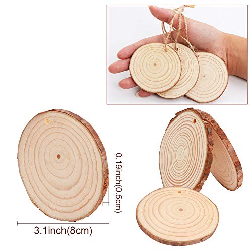 Natural Wood Slices 50 Pcs 2.7 (50 Count)