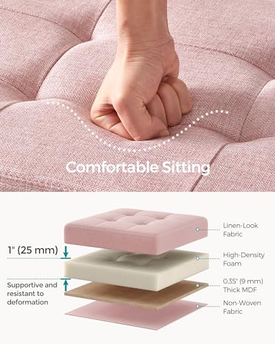 43.3 Inches Folding Storage Ottoman Bench
