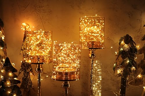 6 Pack 7Ft Starry Fairy String Lights No Remote 20 LED Copper Warm White (6 Count)