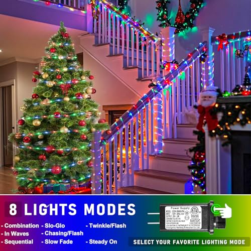 66FT 200 LED Rope Lights for Outside