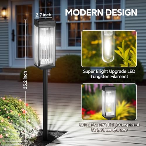 Solar Pathway Lights Outdoor (6 Count)