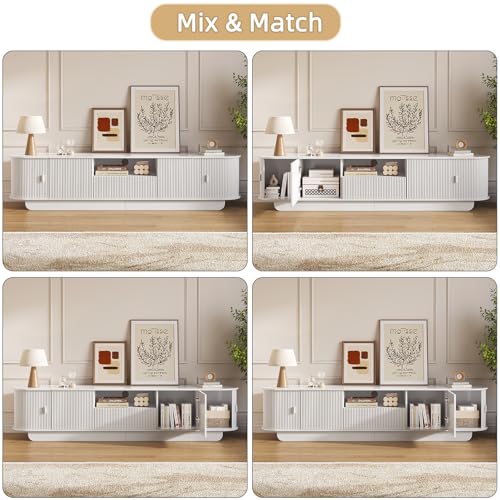 86.6'' Fluted TV Stand for 55