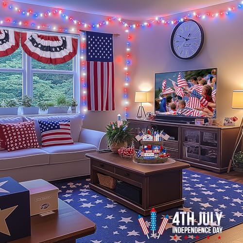Red White and Blue Lights (66 Foot)