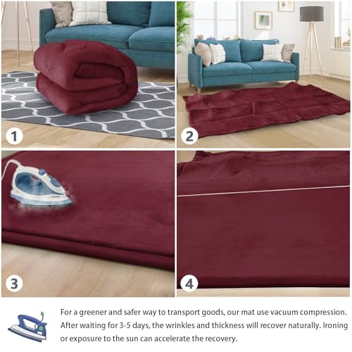 Baby Play Mat for Floor Nursery Muscle Mat Area Rug Playroom Rug 59x79" Elastic Foam 1.3" Thick Crawling Mat for Babies