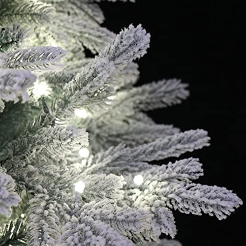 5 Foot Pre lit Snow Angel Blue Spruce Flocked Artificial Christmas Tree