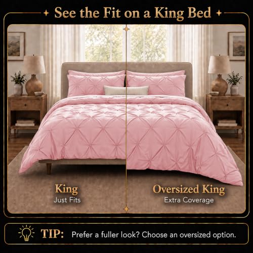 King Size Comforter Set Pink