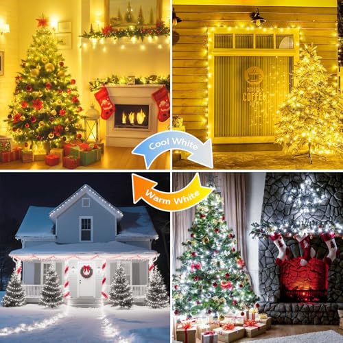 75.8FT Connectable Color Changing Christmas Lights with Remote Timer 200LED