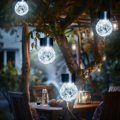 Solar Lights Outdoor Garden Decor Hanging Lantern for Outside 16Pc (16 Count)