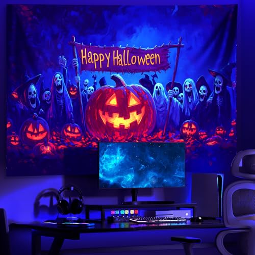 UV Reactive Halloween Tapestry