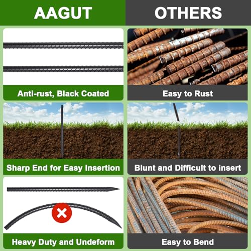 Straight Rebar Stakes 24 Inch 1 (10 Count)