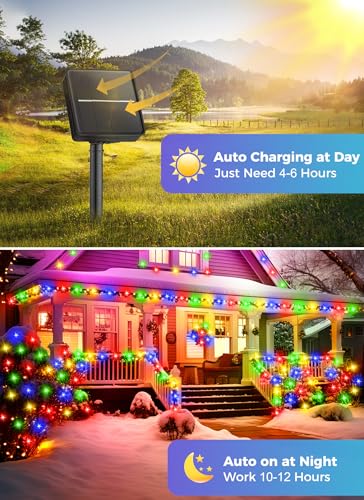Solar Christmas Lights Outdoor Waterproof (160 Foot)