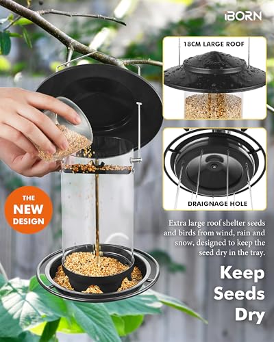Metal Bird Feeders for Outdoors Hanging