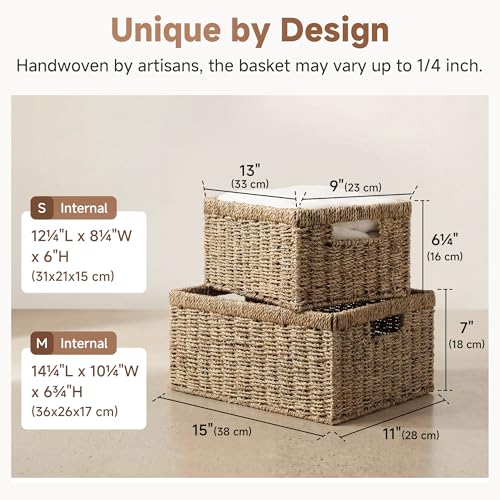 Wicker Storage Baskets (2 Count)