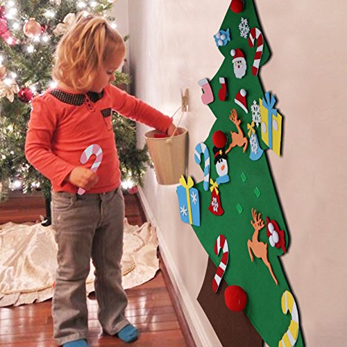 DIY Felt Christmas Tree for Toddlers Hanging Christmas Decorations