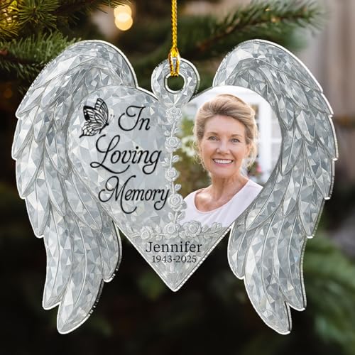Personalized Custom Photo Acrylic Ornament for Loss of Loved Ones
