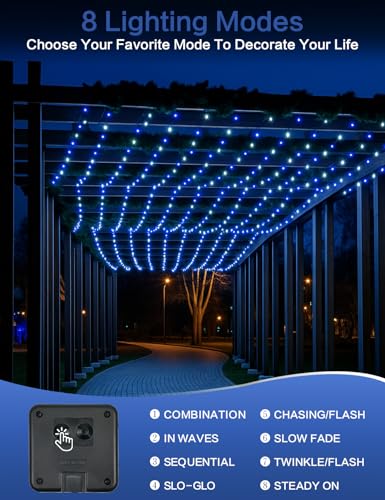 Solar Christmas String Lights Outdoor 2Pack 200LED (80 Foot)