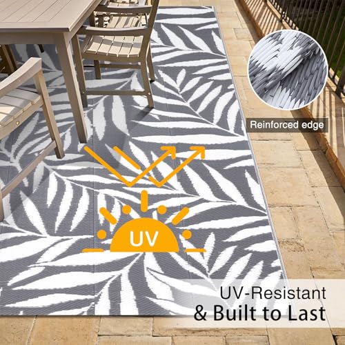 Outdoor Rug 5x8 ft Waterproof Reversible Leaf Mat (40 Sq Ft)