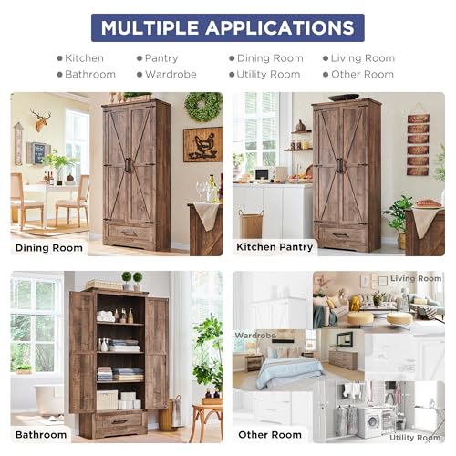 Farmhouse Kitchen Pantry Cabinet