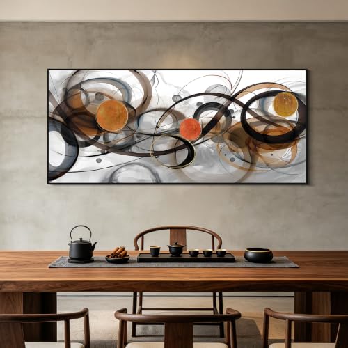 Abstract Canvas Wall Art Orange Picture for Living Room Wall Decor