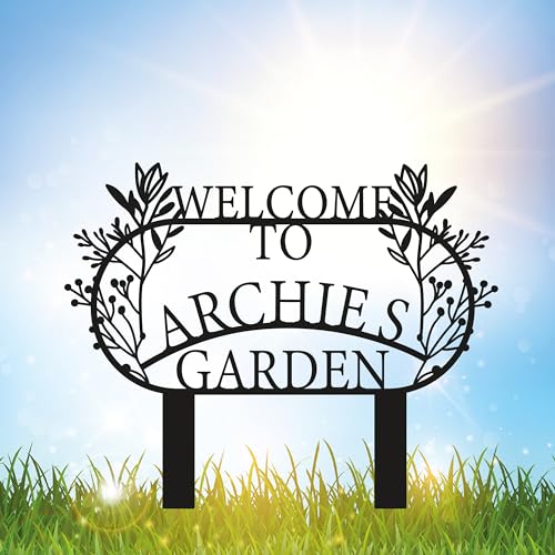Personalized Metal Garden Sign with Stake