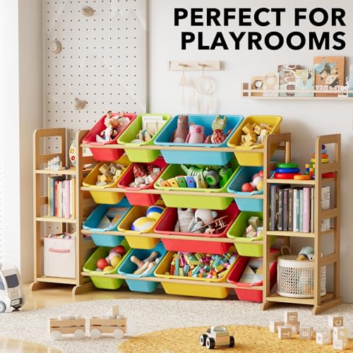 Toy Storage Organizer with 6 Shelves and 16 Bins (6 Count)