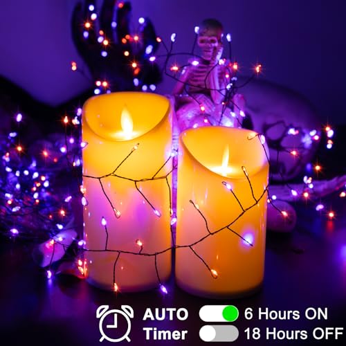 2 Pack Total 20Ft 400 LED Battery Operated Halloween Fairy Lights (400 Count)