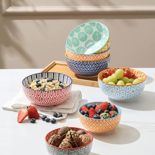 Ceramic 12 OZ Dessert Bowls Set (6 Count)
