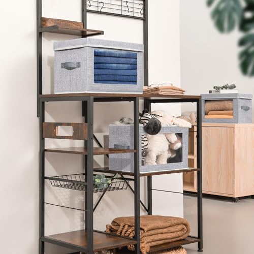 Stackable Storage Bins with Lids (6 Count)