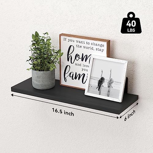 Floating Shelves Set of 6 for Wall Decor & Storage (6 Count)
