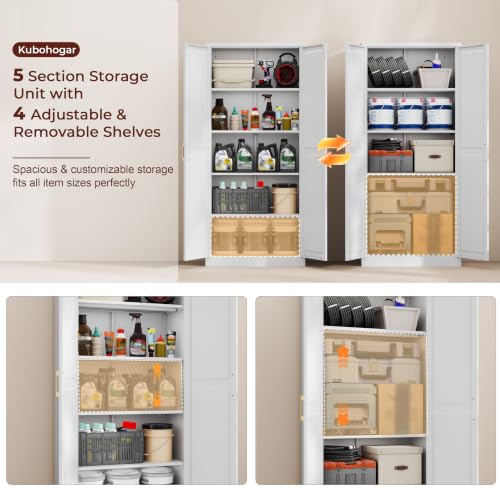 71" Tall Metal Kitchen Pantry Cabinet