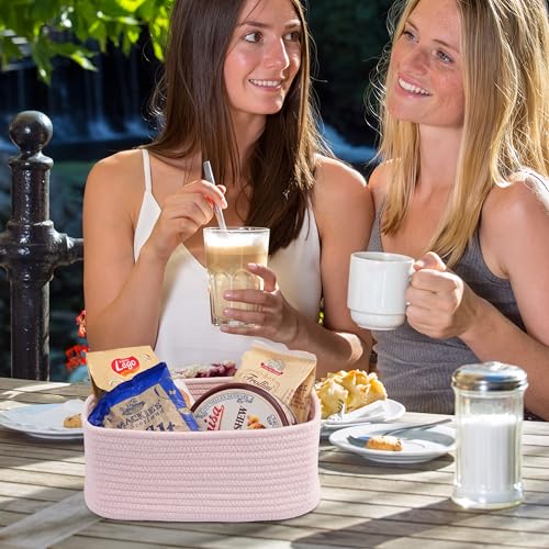 Small Woven Storage Baskets for Shelves (3 Count)