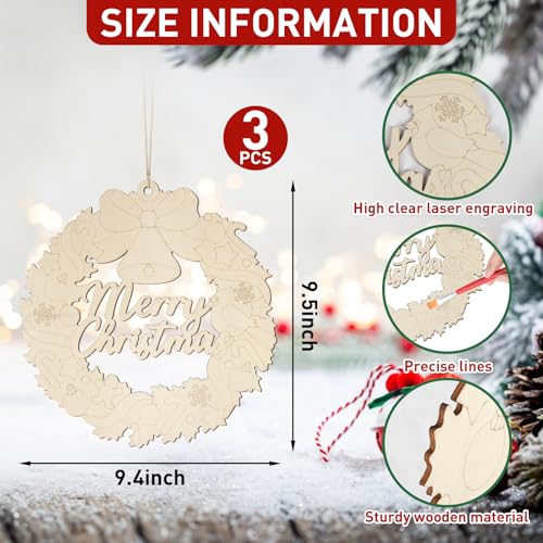 Paintable Christmas Ornaments 3 Sets (3 Count)