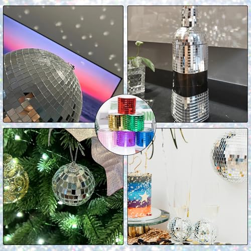 Silver Self Adhesive Glass Mirror Mosaic Tiles