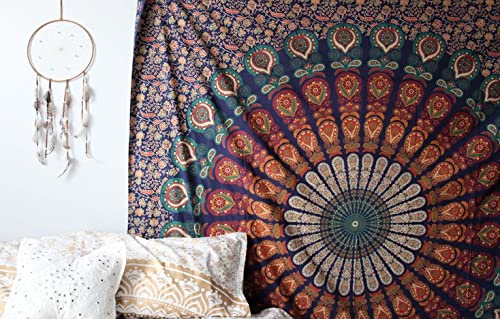 Blue Orange Tapestry
