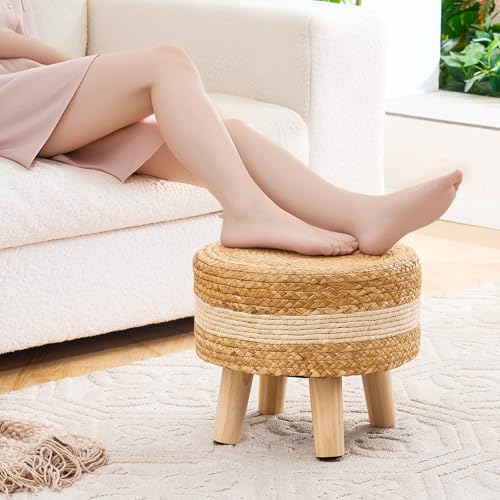 Handwoven Round Ottoman
