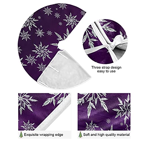 Christmas Snowflake Purple Tree Skirt