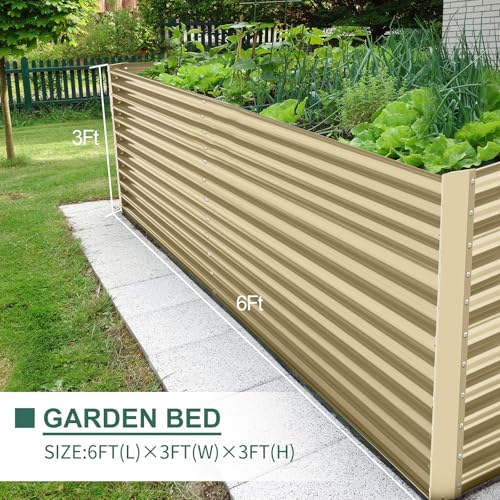 6x3x3ft Rectangular Galvanized Raised Garden Beds