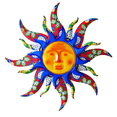 Sun Metal Wall Art Outdoor Decor Living Room Bedroom Porch Fence Garden