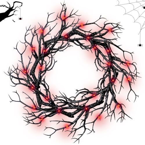 Halloween Black Branch Wreath